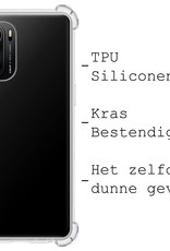 BASEY. Hoes Geschikt voor Poco F3 Hoesje Shock Proof Case Hoes Siliconen - Hoesje Geschikt voor Xiaomi Poco F3 Hoes Cover Shockproof - Transparant