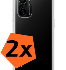 Nomfy Nomfy Poco F3 Hoesje Siliconen - Transparant - 2 PACK