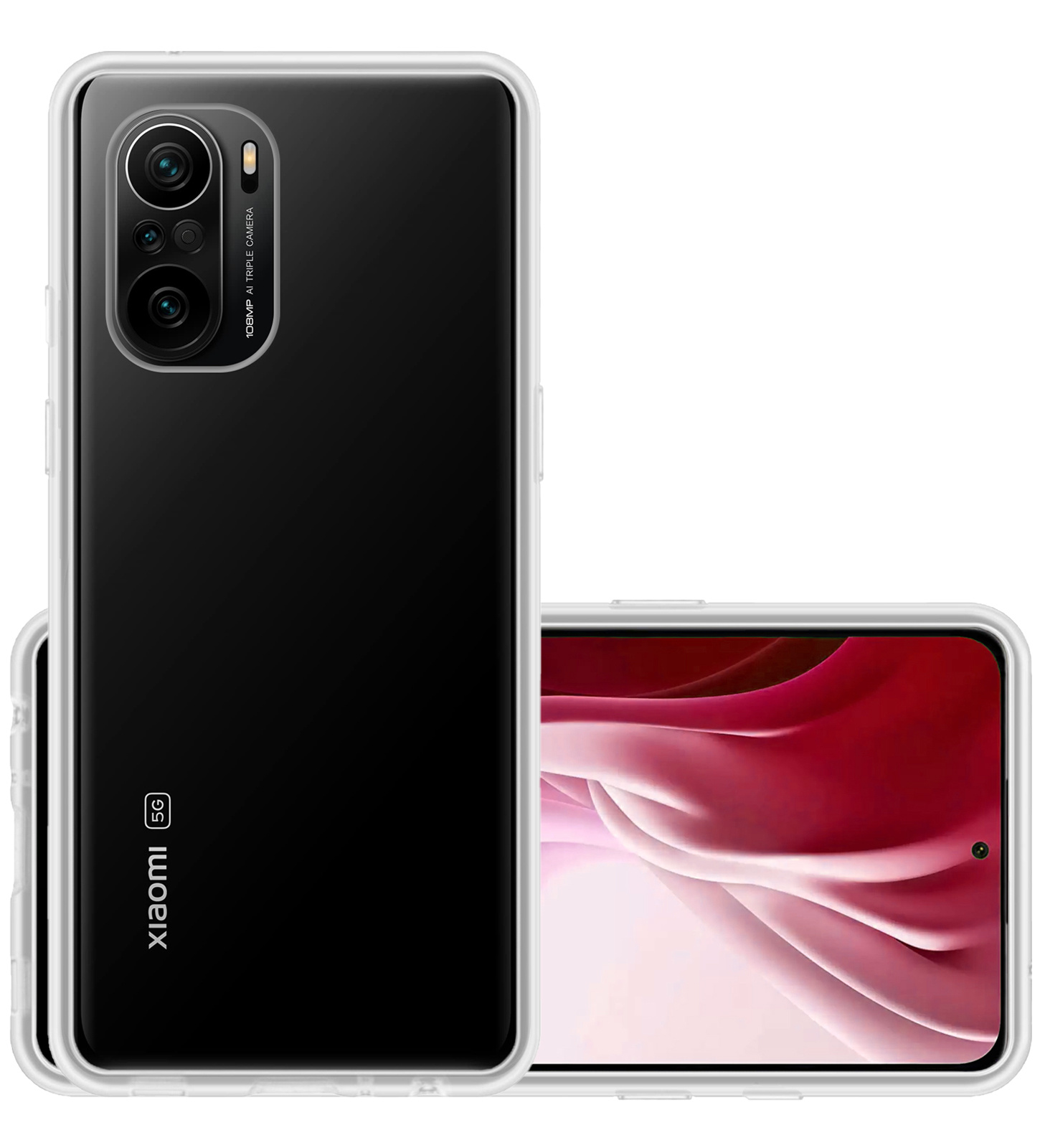 NoXx Xiaomi Poco F3 Hoesje Back Cover Siliconen Case Hoes - Transparant