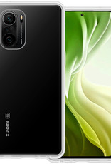 BASEY. Hoes Geschikt voor Poco F3 Hoesje Siliconen Back Cover Case - Hoesje Geschikt voor Xiaomi Poco F3 Hoes Cover Hoesje - Transparant