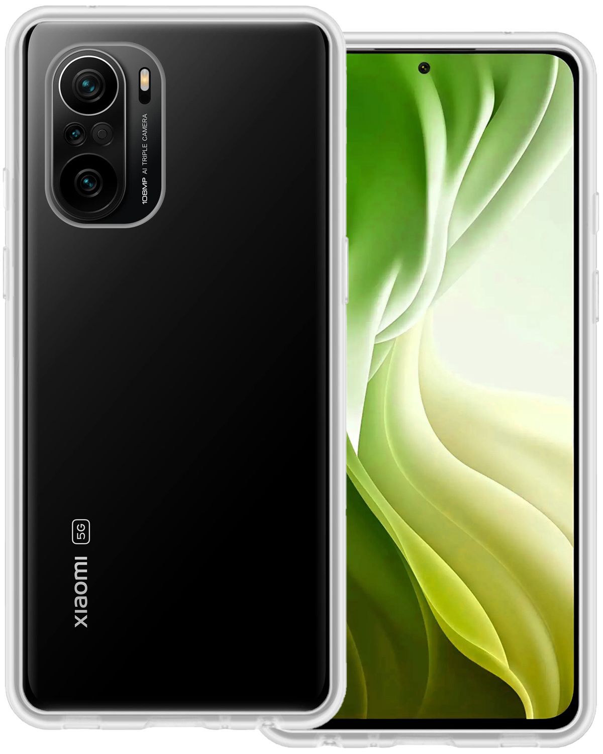 BASEY. Hoes Geschikt voor Poco F3 Hoesje Siliconen Back Cover Case - Hoesje Geschikt voor Xiaomi Poco F3 Hoes Cover Hoesje - Transparant