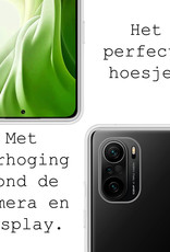 BASEY. Hoes Geschikt voor Xiaomi Mi 11i Hoesje Siliconen Back Cover Case - Hoesje Geschikt voor Xiaomi Mi 11i Hoes Cover Hoesje - Transparant - 2 Stuks
