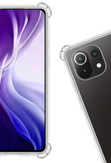 Nomfy Hoesje Geschikt voor Xiaomi 11 Lite 5G NE Hoesje Shock Proof Cover Case Shockproof - Hoes Geschikt voor Xiaomi 11 Lite 5G NE Hoes Siliconen Back Case - Transparant - 2 PACK