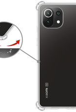 Nomfy Hoesje Geschikt voor Xiaomi 11 Lite 5G NE Hoesje Shock Proof Cover Case Shockproof - Hoes Geschikt voor Xiaomi 11 Lite 5G NE Hoes Siliconen Back Case - Transparant - 2 PACK