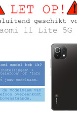 BASEY. Hoes Geschikt voor Xiaomi 11 Lite 5G NE Hoesje Shock Proof Case Hoes Siliconen - Hoesje Geschikt voor Xiaomi 11 Lite 5G NE Hoes Cover Shockproof - Transparant - 2 Stuks