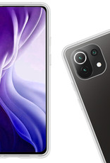 Nomfy Hoesje Geschikt voor Xiaomi 11 Lite 5G NE Hoesje Siliconen Cover Case - Hoes Geschikt voor Xiaomi 11 Lite 5G NE Hoes Back Case - Transparant