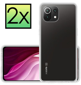 NoXx NoXx Xiaomi 11 Lite 5G NE Hoesje Siliconen - Transparant - 2 PACK