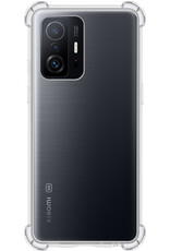 NoXx Hoes Geschikt voor Xiaomi 11T Pro Hoesje Siliconen Cover Shock Proof Back Case Shockproof Hoes - Transparant