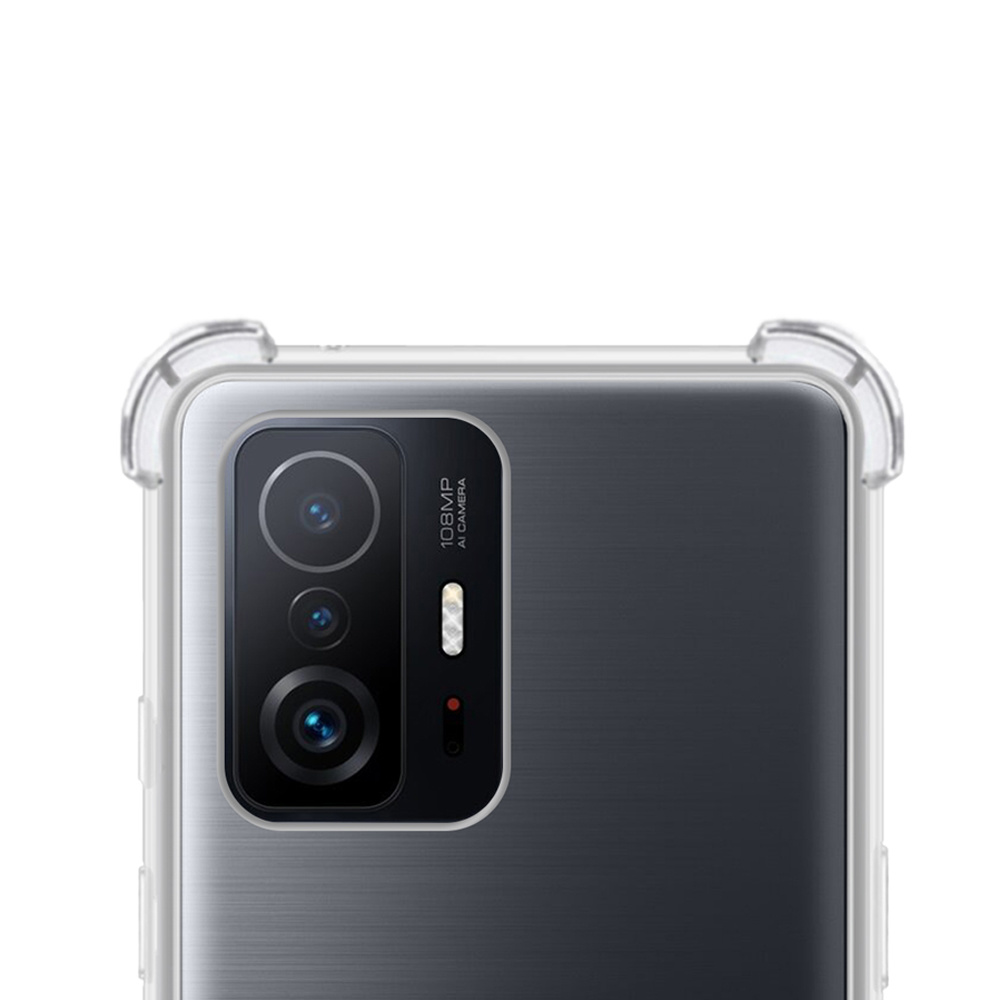 NoXx Hoes Geschikt voor Xiaomi 11T Pro Hoesje Siliconen Cover Shock Proof Back Case Shockproof Hoes - Transparant