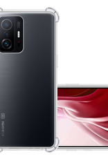 NoXx Hoes Geschikt voor Xiaomi 11T Pro Hoesje Siliconen Cover Shock Proof Back Case Shockproof Hoes - Transparant