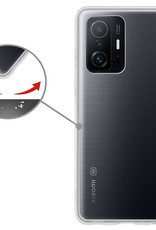 Nomfy Hoesje Geschikt voor Xiaomi 11T Pro Hoesje Siliconen Cover Case - Hoes Geschikt voor Xiaomi 11T Pro Hoes Back Case - Transparant