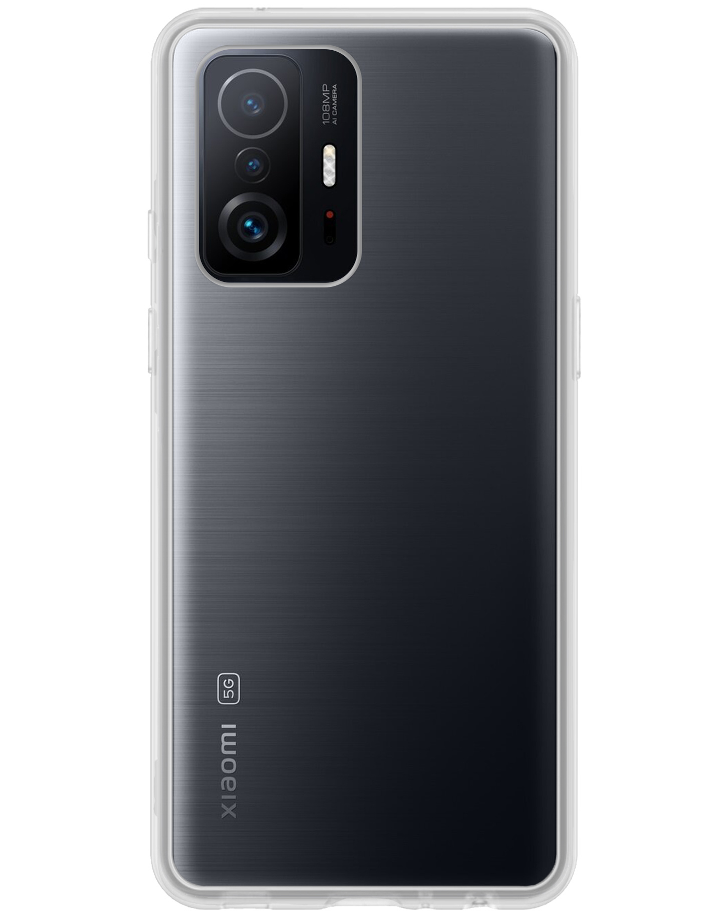 BASEY. Hoes Geschikt voor Xiaomi 11T Pro Hoesje Siliconen Back Cover Case - Hoesje Geschikt voor Xiaomi 11T Pro Hoes Cover Hoesje - Transparant - 2 Stuks