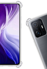 Nomfy Hoesje Geschikt voor Xiaomi 11T Hoesje Shock Proof Cover Case Shockproof - Hoes Geschikt voor Xiaomi 11T Hoes Siliconen Back Case - Transparant