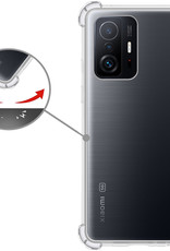 Nomfy Hoesje Geschikt voor Xiaomi 11T Hoesje Shock Proof Cover Case Shockproof - Hoes Geschikt voor Xiaomi 11T Hoes Siliconen Back Case - Transparant