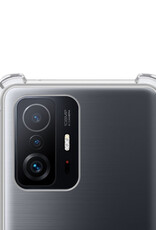 NoXx Hoes Geschikt voor Xiaomi 11T Hoesje Siliconen Cover Shock Proof Back Case Shockproof Hoes - Transparant - 2x
