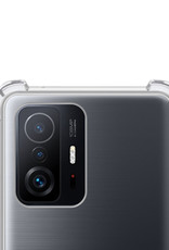 NoXx Hoes Geschikt voor Xiaomi 11T Hoesje Siliconen Cover Shock Proof Back Case Shockproof Hoes - Transparant