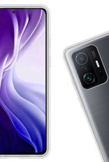 Nomfy Hoesje Geschikt voor Xiaomi 11T Hoesje Siliconen Cover Case - Hoes Geschikt voor Xiaomi 11T Hoes Back Case - Transparant