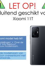 NoXx Hoes Geschikt voor Xiaomi 11T Hoesje Cover Siliconen Back Case Hoes - Transparant - 2x
