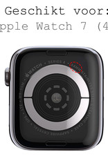 BASEY. Milanees Bandje Geschikt voor Apple Watch 7 45 mm Milanees Bandje - Band Geschikt voor Apple Watch 7 45 mm Met Magneetsluiting - Rose Goud
