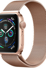 NoXx Horlogeband Milanees Geschikt voor Apple Watch 7 41 mm Bandje - Bandje Geschikt voor Apple Watch 7 41 mm Band Milanees - Rose Goud