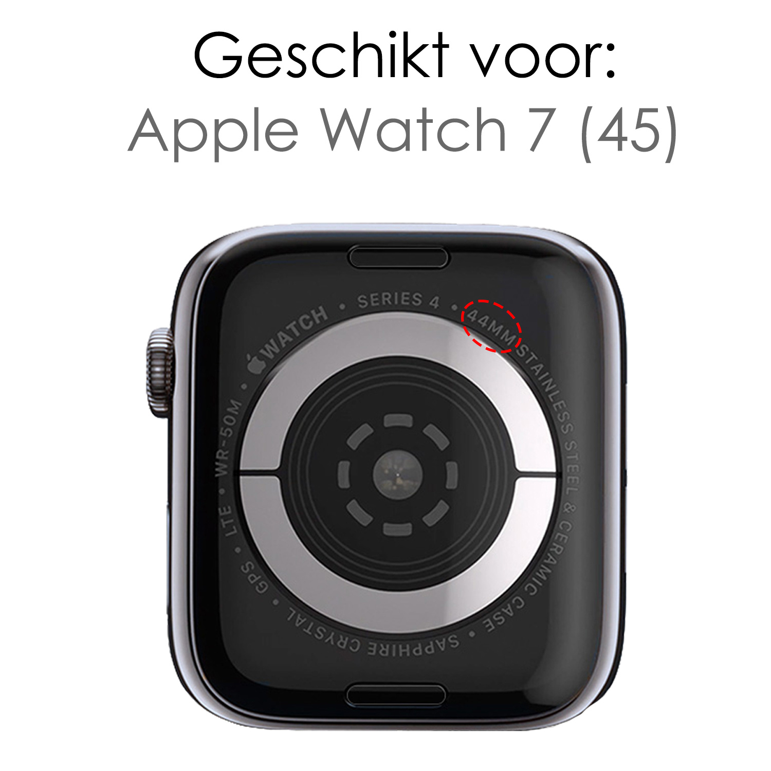 NoXx Horlogeband Milanees Geschikt voor Apple Watch 7 45 mm Bandje - Bandje Geschikt voor Apple Watch 7 45 mm Band Milanees - Zwart & Rose Goud