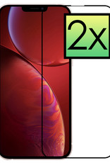 NoXx Screenprotector Geschikt voor iPhone 13 Pro Max Screenprotector Tempered Glass Gehard Glas Full Cover - 2x