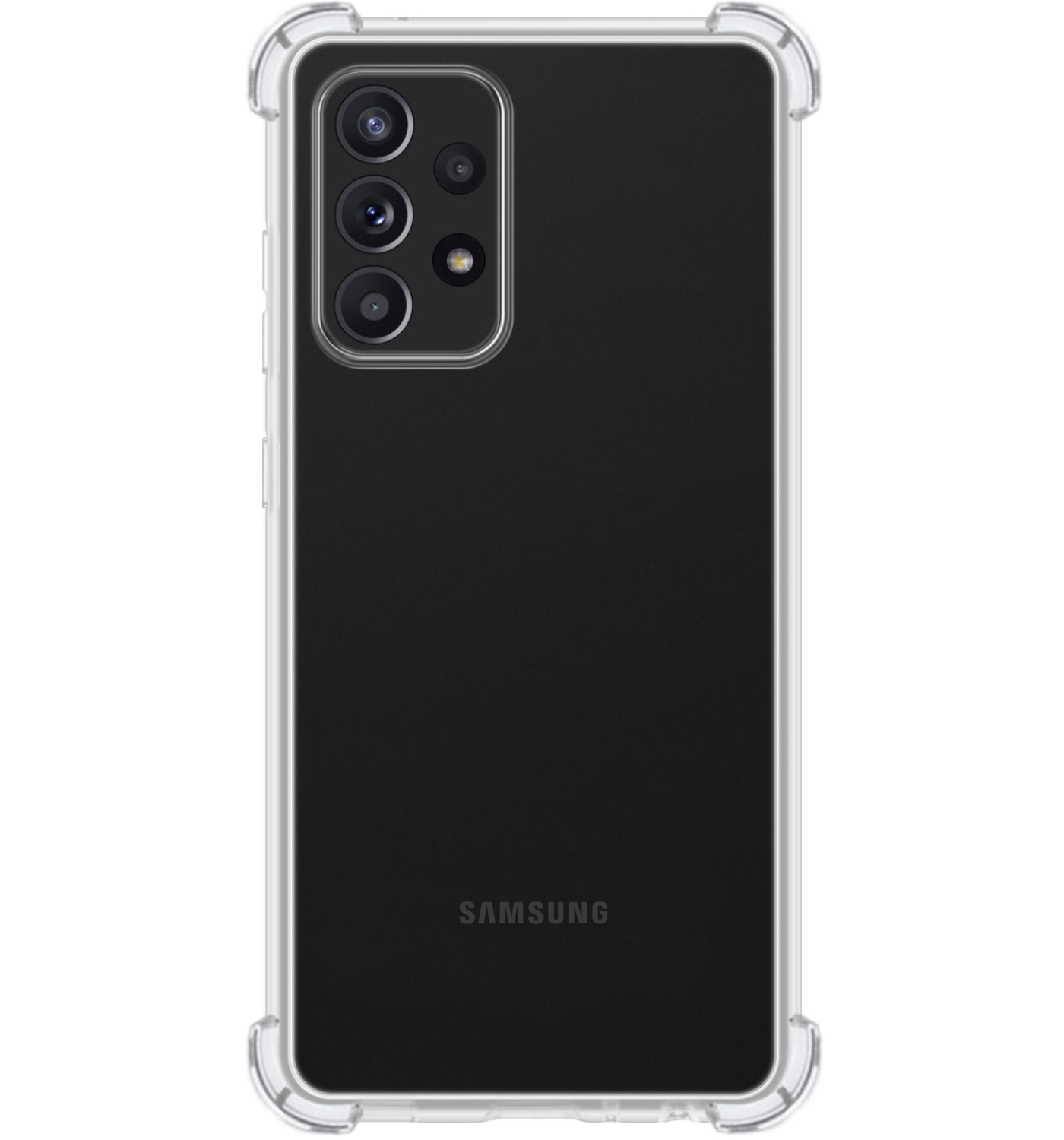 Samsung Galaxy A52 Hoesje Shock Proof Zwart - Samsung Galaxy A52 Hoesje Zwart Case Shock - Samsung Galaxy A52 Zwart Shock Proof Back Case