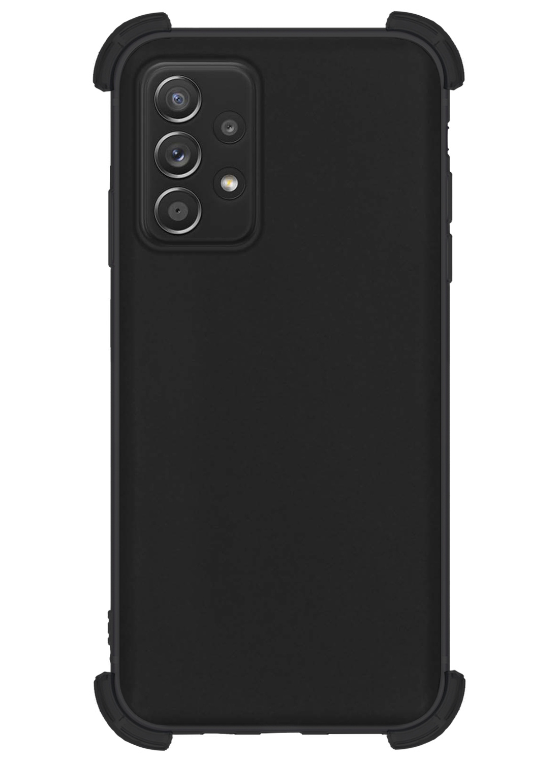 Samsung Galaxy A52 Hoesje Zwart Cover Shock Proof Case Hoes - 2x