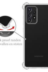 Samsung Galaxy A52 Hoesje Shock Proof Zwart - Samsung Galaxy A52 Hoesje Zwart Case Shock - Samsung Galaxy A52 Zwart Shock Proof Back Case - 2 Stuks