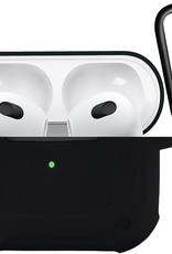 AirPods 3 Hoesje Shock Case Hoes Met Haak - Hoesje Geschikt Voor Apple AirPods 3 Case - Zwart