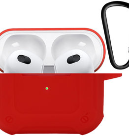 Nomfy Nomfy Siliconen Hoesje Voor Apple AirPods 3 - Rood