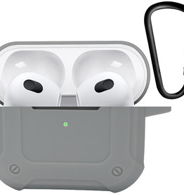 Nomfy Nomfy Siliconen Hoesje Voor Apple AirPods 3 - Grijs