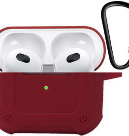 Nomfy Nomfy Siliconen Hoesje Voor Apple AirPods 3 - Donkerrood