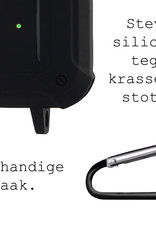 BASEY. Case Geschikt voor AirPods 3 Hoesje Siliconen Shockproof Hoes Cover Met Clip - Hoes Geschikt voor Apple AirPods 3 Case Siliconen - Zwart