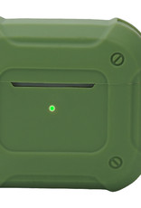 BASEY. Case Geschikt voor AirPods 3 Hoesje Siliconen Shockproof Hoes Cover Met Clip - Hoes Geschikt voor Apple AirPods 3 Case Siliconen - Groen