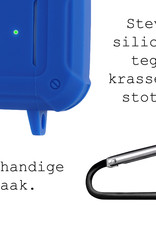 BASEY. Case Geschikt voor AirPods 3 Hoesje Siliconen Shockproof Hoes Cover Met Clip - Hoes Geschikt voor Apple AirPods 3 Case Siliconen - Donkerblauw