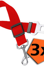 Nomfy Hondengordel Autogordel Universele Hondenriem Auto Verstelbaar Rood - 3x