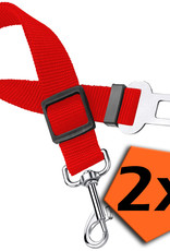 Nomfy Hondengordel Autogordel Universele Hondenriem Auto Verstelbaar Rood - 2x