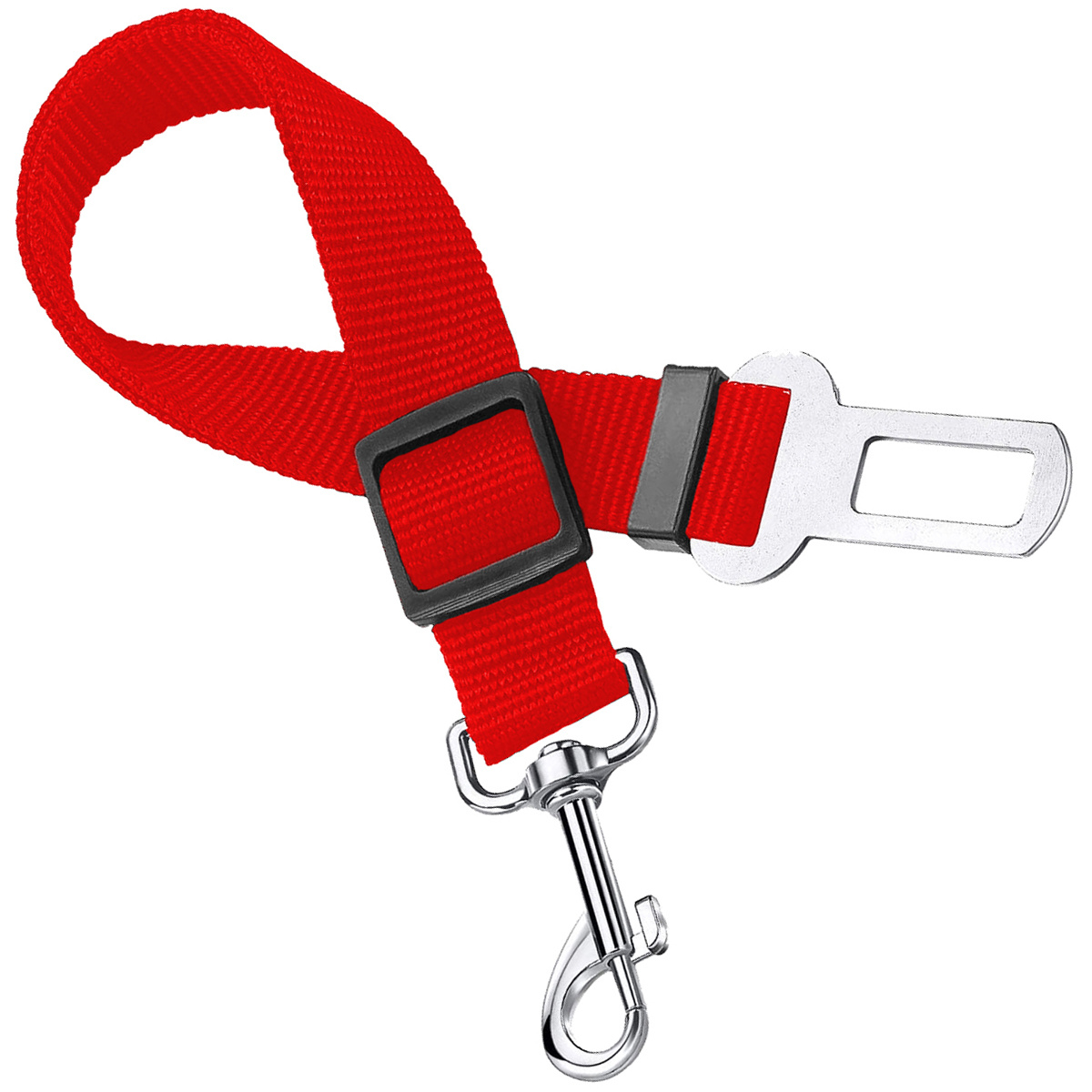 Nomfy Hondengordel Autogordel Universele Hondenriem Auto Verstelbaar Rood