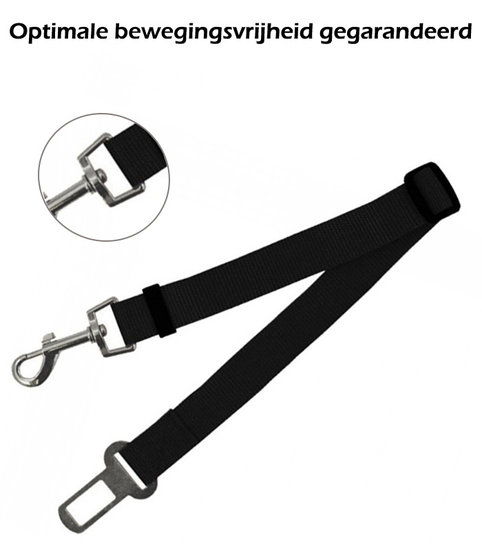 Nomfy Hondengordel Autogordel Universele Hondenriem Auto Verstelbaar Zwart