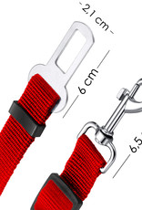 NoXx Verstelbaar Hondenriem Autogordel Universele Auto Hondengordel - Rood