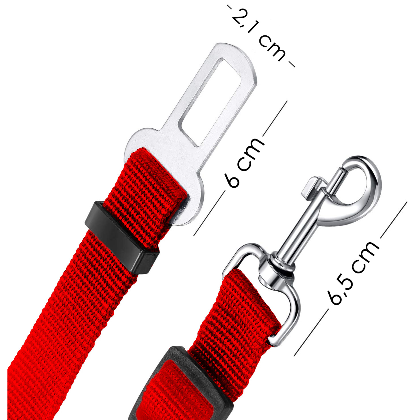 NoXx Verstelbaar Hondenriem Autogordel Universele Auto Hondengordel - Rood