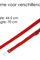 NoXx Verstelbaar Hondenriem Autogordel Universele Auto Hondengordel - Rood