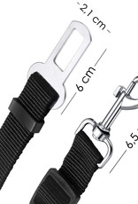 NoXx Verstelbaar Hondenriem Autogordel Universele Auto Hondengordel (2 Stuks) - Zwart