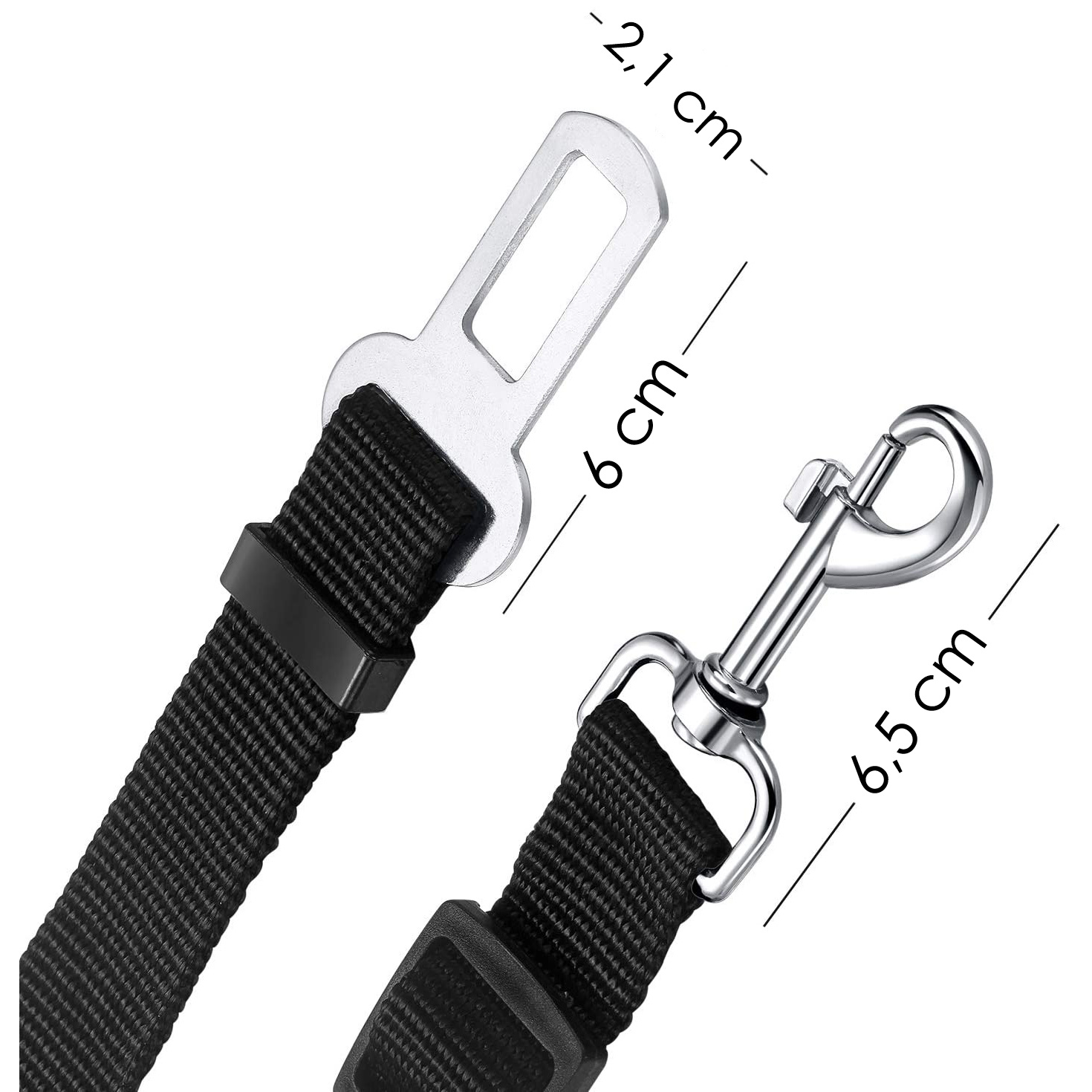 NoXx Verstelbaar Hondenriem Autogordel Universele Auto Hondengordel - Zwart