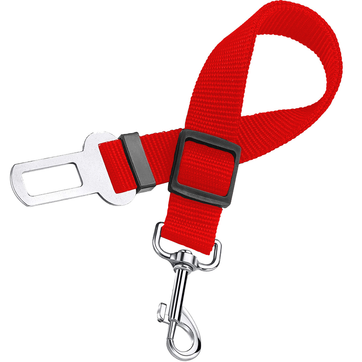 BASEY. Hondenriem Autogordel Hondentuig Verstelbare Hondengordel - Rood