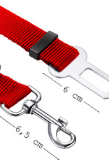 BASEY. Hondenriem Autogordel Hondentuig Verstelbare Hondengordel - Rood