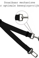 BASEY. Hondenriem Autogordel Hondentuig Verstelbare Hondengordel - Zwart