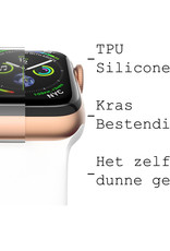 BASEY. Geschikt Voor Apple Watch 7 Hoesje Siliconen 41 mm - Hoes Voor Apple Watch Siliconen Case - Geschikt voor Apple Watch Hoes Transparant - 2 Stuks