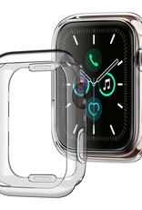 NoXx Geschikt Voor Apple Watch 7 Hoes 41 mm - Voor Apple Watch Siliconen Case Transparant Hoesje
